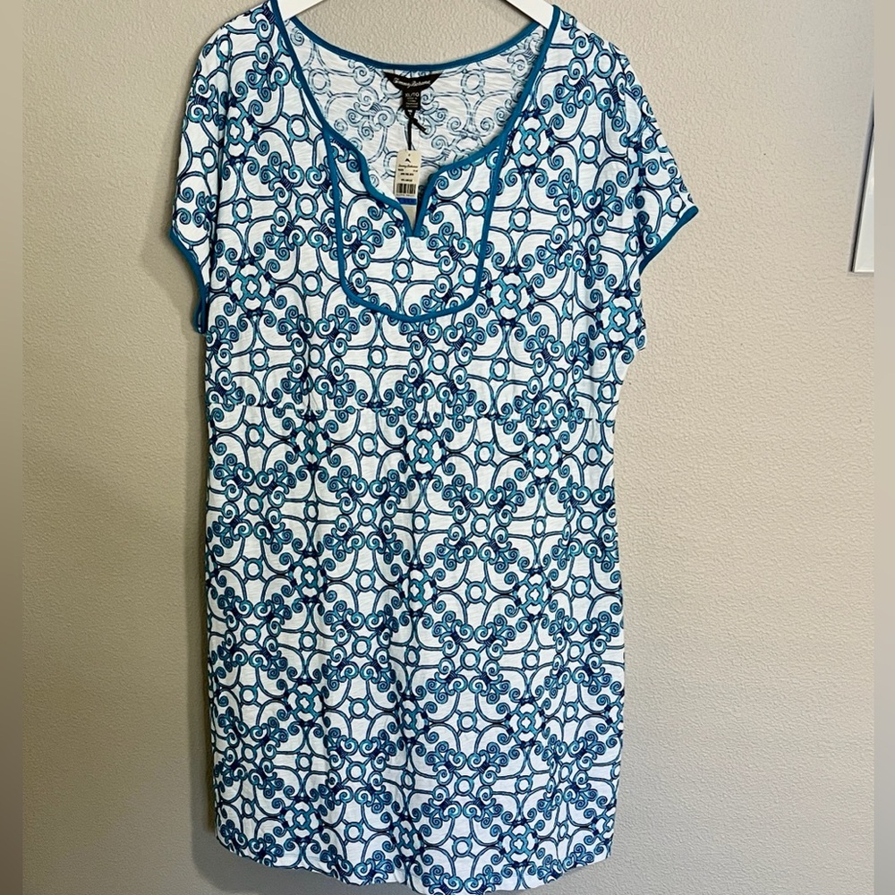 NWT Tommy Bahama Sophie Swirl Blue and White  Dress